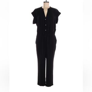Elegant Black Jumpsuit j crew size medium short sleeve